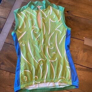 YMX sleeveless cycle shirt dragon graphic full‎ zip size S